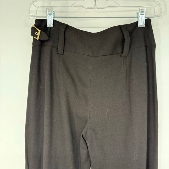 D&G Dolce & Gabbana Belted Wool Blend Flared Dress Pant Women's Size 26/40 Black - Picture 4 of 10